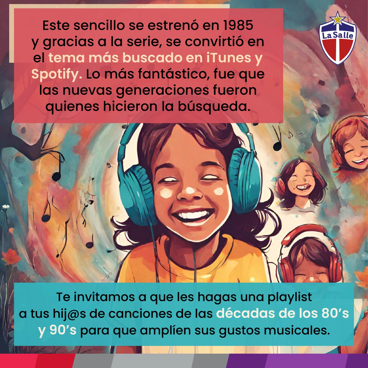 LaSalleMexico's tweet image. #MúsicaDeLos80 🎼 📣 Compartamos con nuestros hij@s esos #GrandesÉxitos de décadas pasadas.
#Música