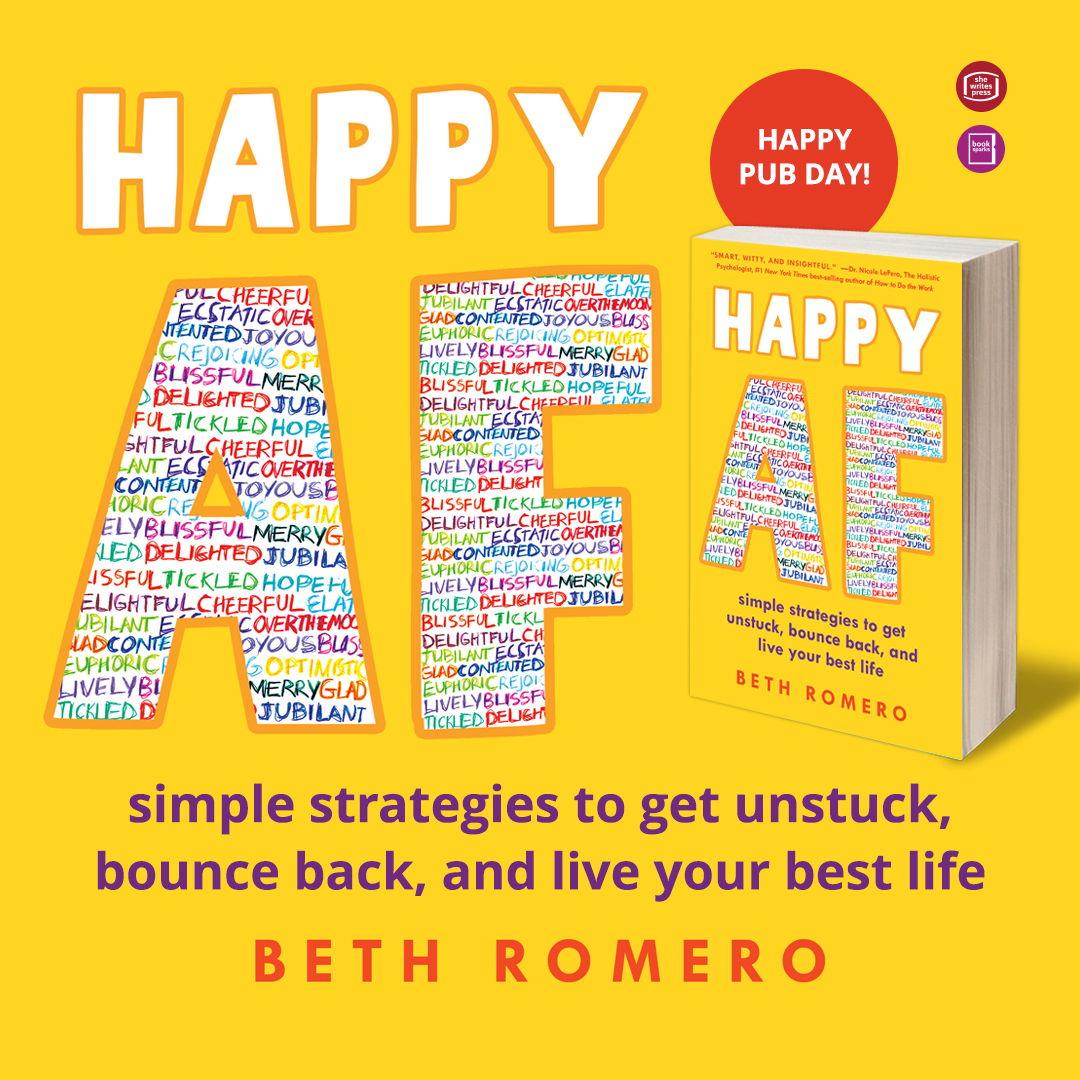 Happy Pub Day to Happy AF by <a href="/BethRomeroBooks/">Beth Romero</a>!

Buy now! 💛
bookshop.org/p/books/happy-…