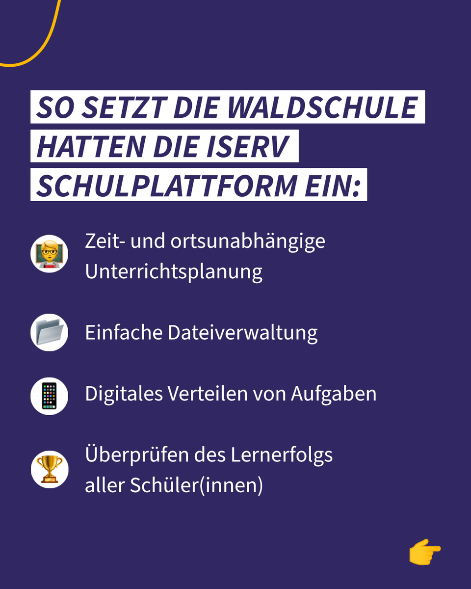 IServGmbH's tweet photo. 🤔 Du willst wissen, wie zeitgemäßes #Lernen an Deiner #Schule umgesetzt werden kann?

Die Waldschule Hatten ist digitale Vorzeigeschule und zeigt, wie das mit der IServ Schulplattform gelingt. #twlz @SilkeWSH 

https://t.co/a8nGF3JxRK https://t.co/sGsFhGvtix