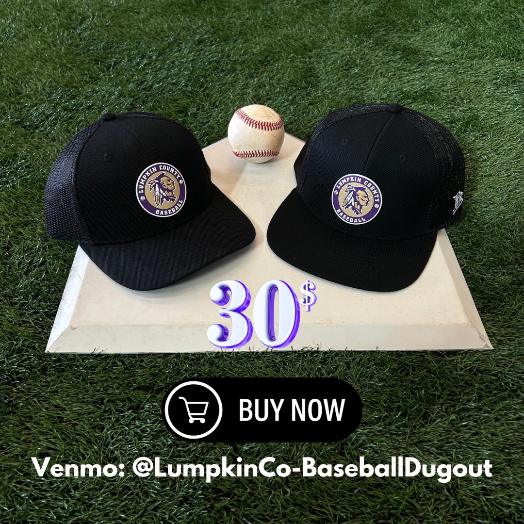 BaseballLumpkin's tweet photo. 🔥New hats for sale!!🔥 We have flat bill and curved bill options and both are snap backs! Get yours today for just $30! Please contact Daniel.mccrary@lumpkinschools.com to purchase! https://t.co/cg8KOIzILe