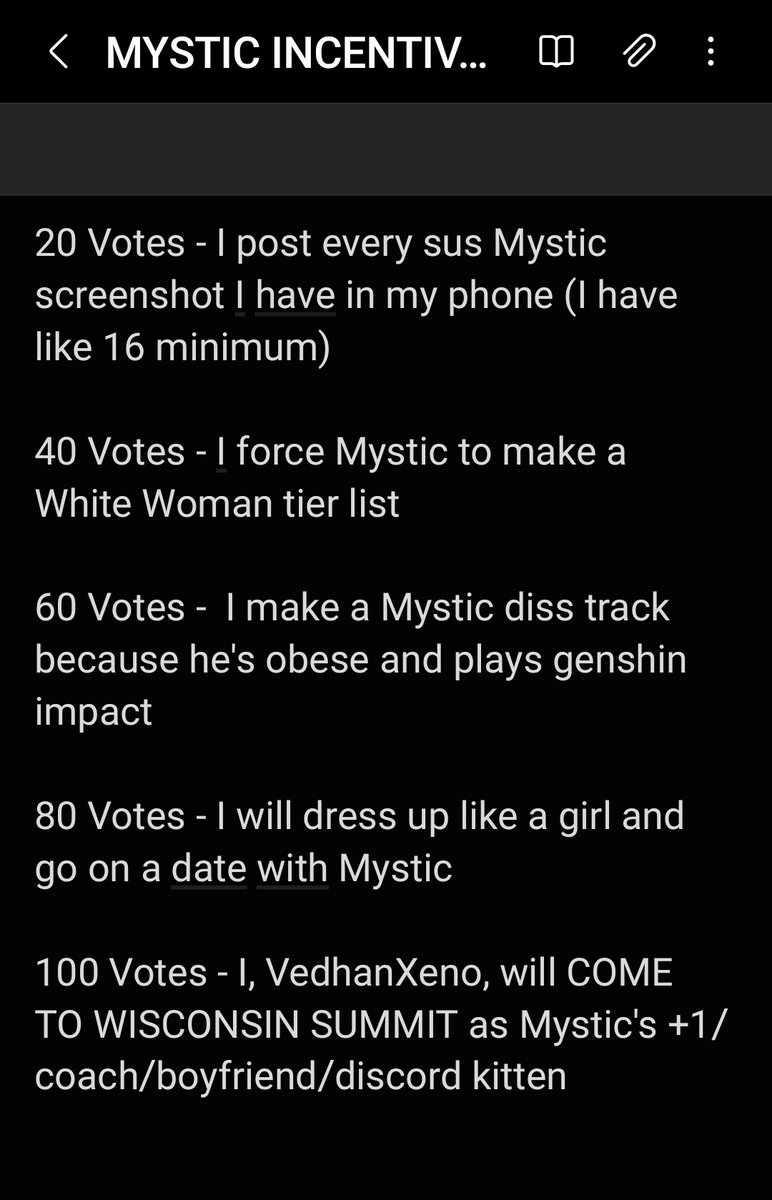 VedhanXeno's tweet photo. Fuck this guy's summit incentives here are some REAL ones. 

#Mystic4Summit #ItsNotGay #CometDidWHAT https://t.co/Oz015Xl0SG