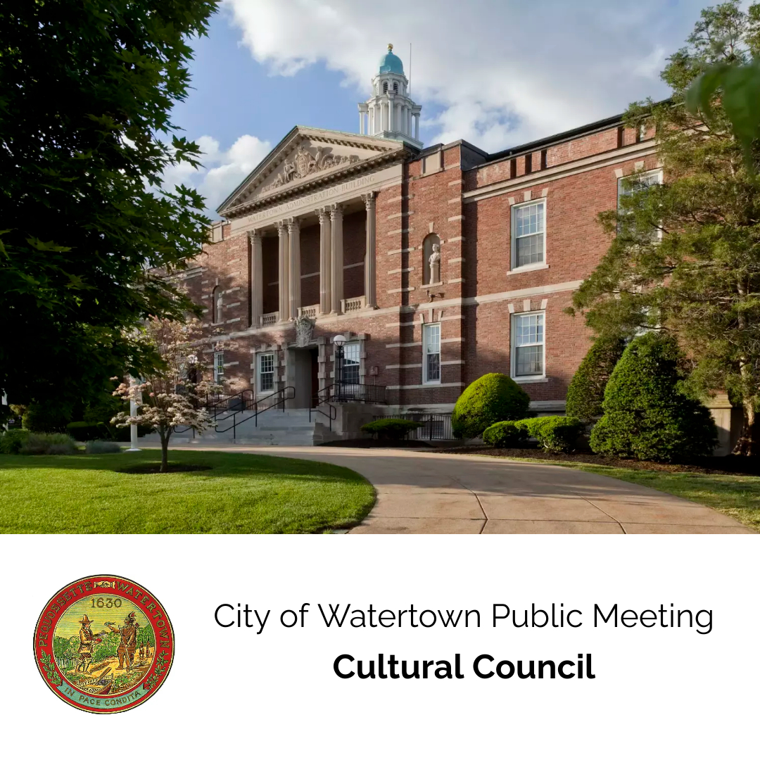 The Cultural Council is meeting Wednesday, November 15, 2023 at 6 PM. See the agenda: watertownma.portal.civicclerk.com/event/5422/fil…