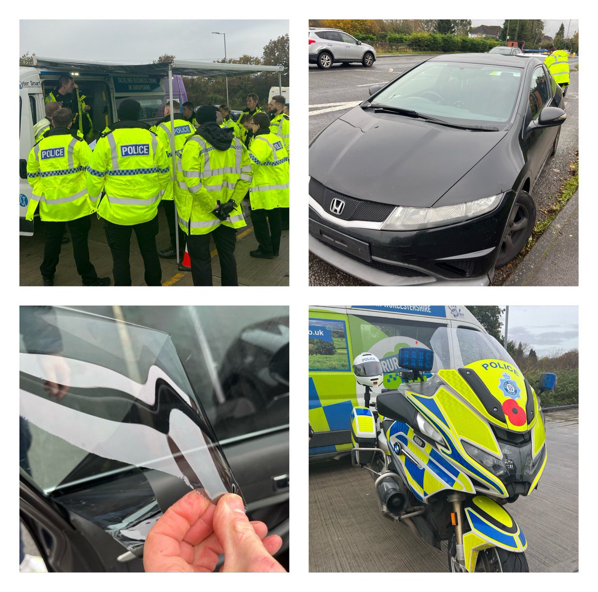 Hopwood services, new RPO’s on traffic op with @OPUWorcs @OPUWorcs. 3 arrests, 11 vehicles prohibited, 3 vehicles seized, 25 tickets issued. OR95 @WMerciaRoads @WestMerciaPCC