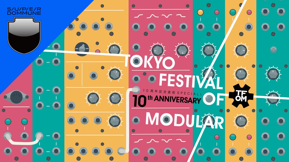 DOMMUNE's tweet photo. 【本日予約無で現場へ是非!▶︎https://t.co/cpdWvDEXH9】#DOMMUNE<11/15水>20-24時@TFoModular/@kfomInfo Presents ｢Tokyo Festival of Modular10周年記念直前SP」⚫︎LIVE:Dave Skipper,HATAKEN,Momose Yasunaga,YI SEUNGGYU,DORAVIDEO,MADZINE,妖精マリチェル,Masayoshi Sakaguchi⚫︎司会:Rintaro
＿＿＿＿＿＿＿＿＿＿＿

▪️TFoM/KFoM Presents ｢Tokyo Festival of Modular 10周年記念”直前”SPECIAL」

Tokyo Festival of Modular (TFoM) は、ライブとエキシビジョンが一体となった体感型フェスティバルです。「モジュラー」「ミュージック」「アート」をキーワードとして、2013年に始まりました。10周年となる今回のTFoM2023では、「モジュラーのいま」をテーマに、11/25及び26に代官山 THE FACE にて2日間開催します。
参加者は、エキシビジョンで世界中のモジュラーシンセに触り音を出す体験とモジュラーシンセサイザーを使ったライブを体験し、更にレクチャーやワークショップを通じて、モジュラーシンセに親しむことができます。
TFoMは、世界中のモジュラーメーカーやアーティストを東京に招聘し日本で初めて国際的なモジュラーシンセサイザーに特化したエキシビジョンを開催し、モジュラー開発者や技術者、アーティスト、ファンのハブとしてその役割を担ってきました。
TFoM初期からのサポーターであるDOMMUNEにて、今回もまずは直前スペシャルで出演者のライブも交えながらTFoMとKFoMについて深掘りしていきます。
先行して11/18 にはKansai Festival of Modular (KFoM) が大阪 NOON＋CAFEでオールナイトイベントとして、11/21及び22には神楽音にてAsian Festival of Modular と題し韓国、台湾、中国、日本のアーティストのライブイベントが開催されます。11/29 にはモジュラーシンセを組み立てられるDIY Workshopを実施します。
世界が漠然とした不安に襲われている今、多様な意見と表現を交換可能な場を作り、新たな未来を目指します。（from TFoM）
＿＿＿＿＿＿＿＿＿＿＿＿＿＿＿＿＿＿＿＿＿＿＿＿

▪️Tokyo Festival of Modular
 https://t.co/xEkGBGljir
▪️TFoMチケット購入サイト
https://t.co/1vea9LsHGC
▪️Kansai Festival of Modular
https://t.co/XD5tktlRIw
▪️Asian Festival of Modular (AFoM)
https://t.co/tVVfGDidYP
▪️TFoM DIY Workshop
https://t.co/XD5tktlRIw

＿＿＿＿＿＿＿＿＿＿＿＿＿＿＿＿＿＿＿＿＿＿＿＿

PROGRAM INFOENTRANCE ¥2000（超エクスクルーシヴ47人限定スタジオ観覧チケット！スタジオに直接おこしください！）
PLACE 〒150-0042 東京都渋谷区宇田川町15-1 渋谷PARCO9F「SUPER DOMMUNE」
15-1 Udagawa-Cho Shibuya-ku Tokyo 150-0042｜Shibuya PARCO9F「SUPER DOMMUNE」
SUPER DOMMUNE FLOOR GUIDE 　MAP
https://t.co/A8AibWT5Ns

＿＿＿＿＿＿＿＿＿＿＿＿＿＿＿＿＿＿＿＿＿＿＿＿

■ ご来場者はカメラに映る可能性がごさいますので、ご了承のうえご参加ください。
■ スタジオには、クロークやロッカーございません。手荷物は少なめでご来場のうえ、ご自身での管理をお願いします。
■ ドリンク類はスタジオ内でお買い求めいただけます。お飲み物の持ち込みはご遠慮ください。