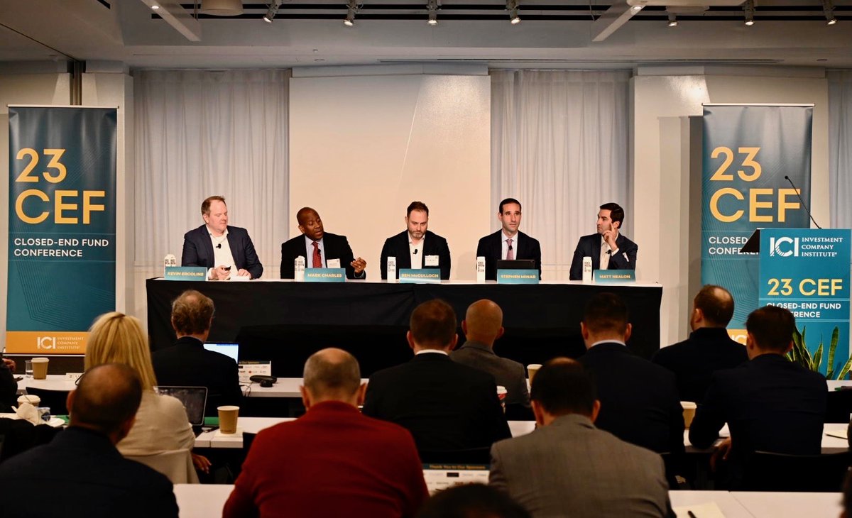 ICI's tweet image. "The more we engage advisors...the better it is for #CEFs. We not only want to take the call from the advisor but also include materials relative to CEFs. That way there is the possibility of continued engagement around the fund." - Mark Charles, @WellsFargo Securities #ICIcef