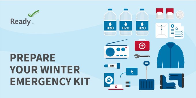 MontanaDES's tweet photo. Plan and prepare now for winter emergencies.  Build an emergency kit to ensure you and your family are prepared and safe. #MtSafe #MtResilient #MtWinter https://t.co/7mWtYJxUbz