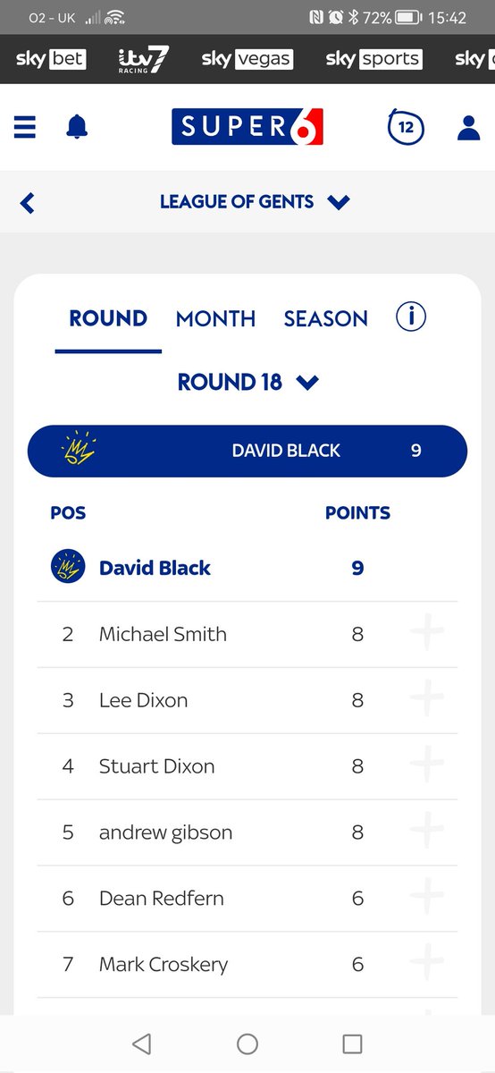 DaveBlack99's tweet photo. @tSHandJ you can tell Charlie he wasn't completely wrong as Cole Palmer scored the goal that helped me to win the round in our lads @Super6 league. https://t.co/xVrOjuzSws