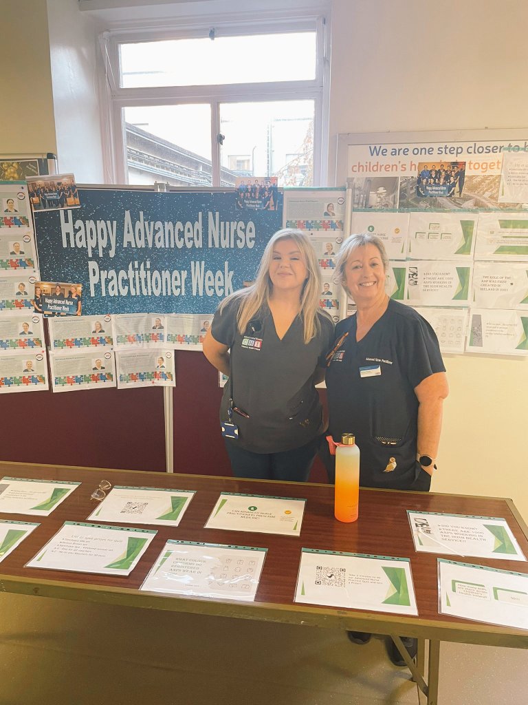 📢🌟Advanced Nurse Practitioner week🌟❗️🥳 please come to our stand in #Crumlin @CHI_Ireland and learn all about this exciting, dynamic, professional, advanced nursing role! Did you know- there are ~50 ANPs across CHI! @iaanmp @NMBI_ie @TCDPaeds @TCD_SNM @ucddublin
