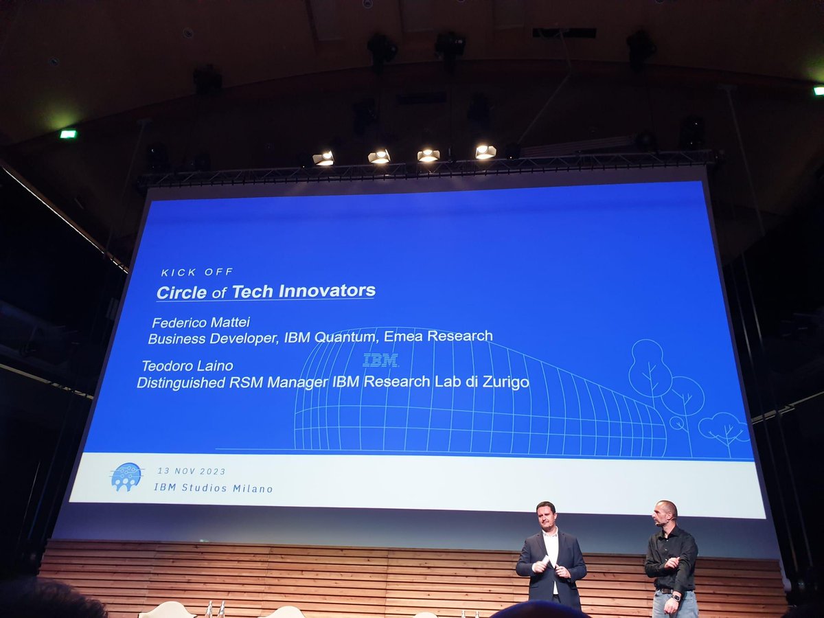 tempestive_com's tweet photo. #CircleOfTechInnovators @IBM Studios Milano: insights, competenze e visione in un'arena di #TechInnovation. Tra #AI e #QuantumComputing, scopriamo tendenze future e strategie per il nostro settore. #Innovazione #Tecnologia #Futuro #AI #QuantumComputing #DigitalTransformation https://t.co/piwjD6TDeE