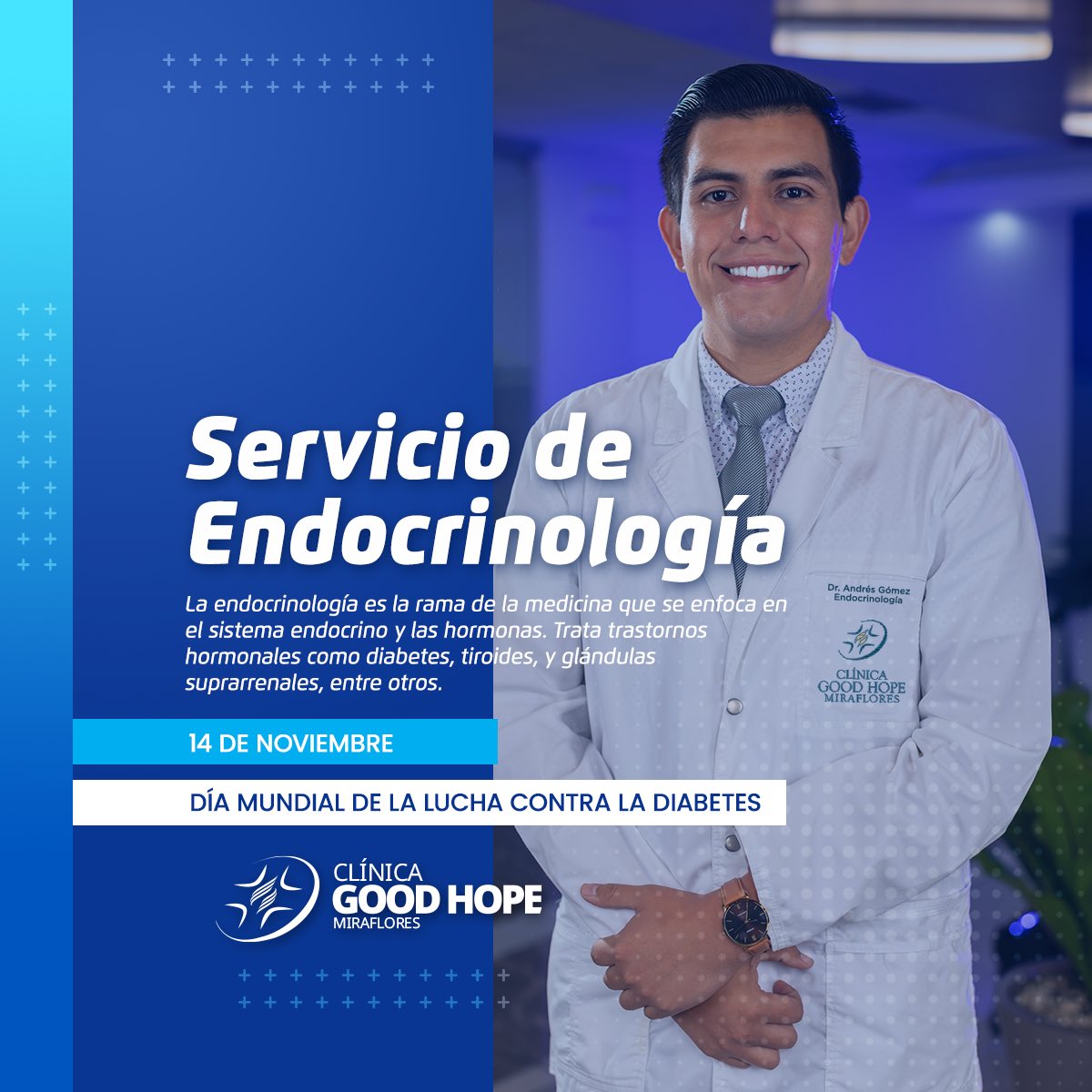 ¿Sabía usted que la diabetes afecta a millones de vidas en todo el mundo?

En el #DíaMundialdelaLuchacontralaDiabetes, recordemos que la fuerza y el apoyo mutuo son fundamentales. Juntos, podemos cambiar el curso de esta enfermedad, brindar esperanza y mejorar la calidad de vida.