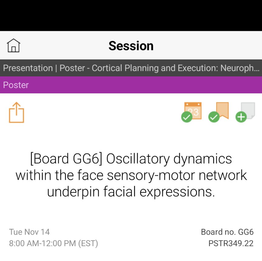 yurivazu's tweet image. Excited to share our latest findings on facial expressions &amp;amp; the role of interactions between cortical areas in social motor behaviors. Swing by my poster TODAY, Tuesday, 8:00 am -12:00 pm, board GG6, #SFN2023. Smiles &amp;amp; frowns guaranteed depending on the questions you ask.🤓🧠😜