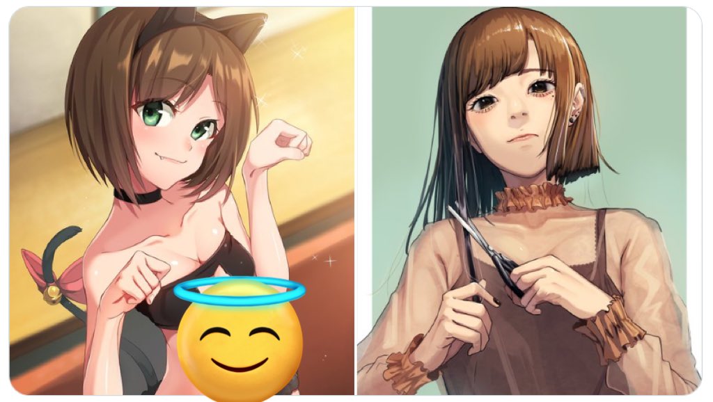 nugodesuga's tweet image. #作家になった流れ
中3の頃 道で初音ミクのポスターを拾う
受験勉強してるふりして模写する
↓
友達にあげたら喜んでたから模写を続ける
↓
5年くらい萌絵描き続ける
↓
ある日世界には萌絵以外の絵が存在することに気付いて衝撃を受ける
↓
自分の得意と好きが違うかもと思い創作に方向転換
↓…