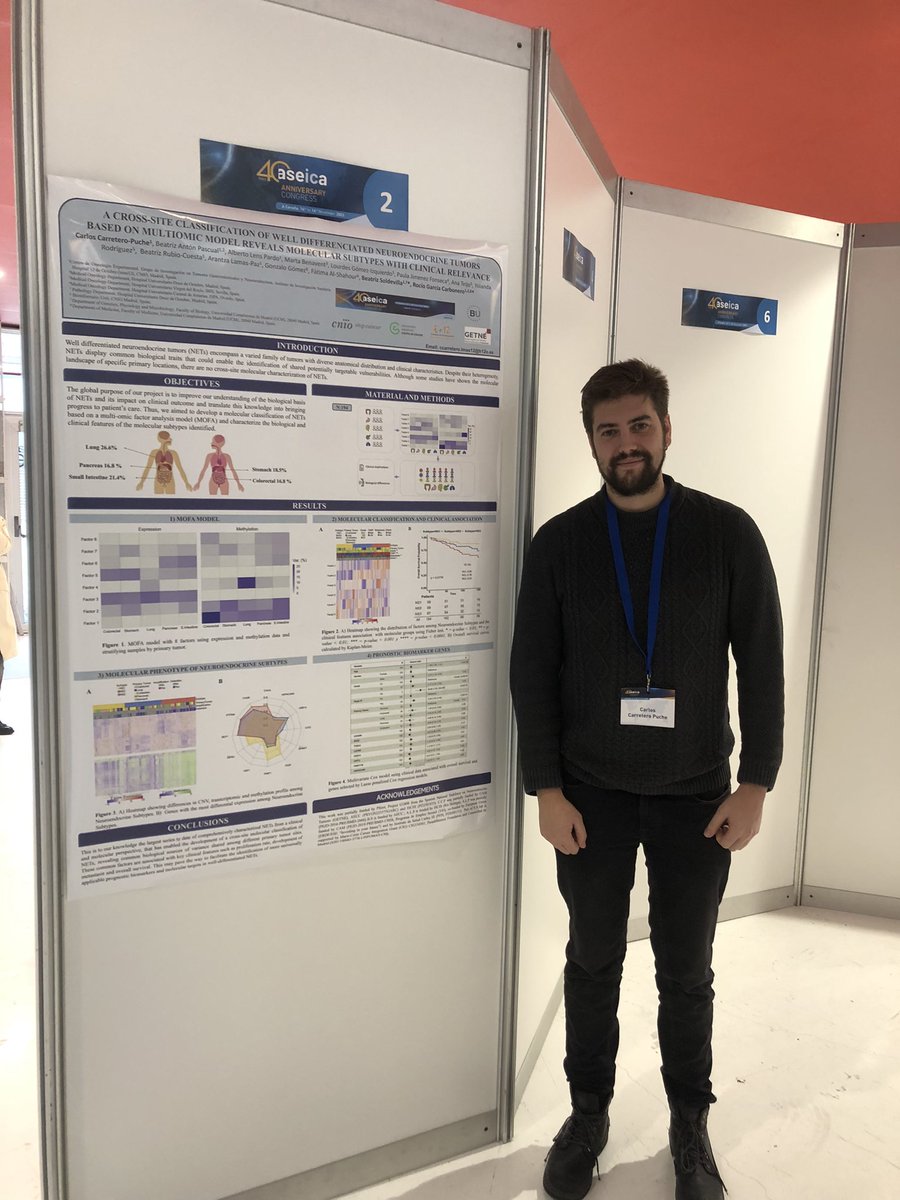 GCarboneroLab's tweet photo. And last but not least, Carlos at P2 has data on a novel Neuroendocrine Tumor classification! #AseicaCongress https://t.co/dUtCRX4o5k
