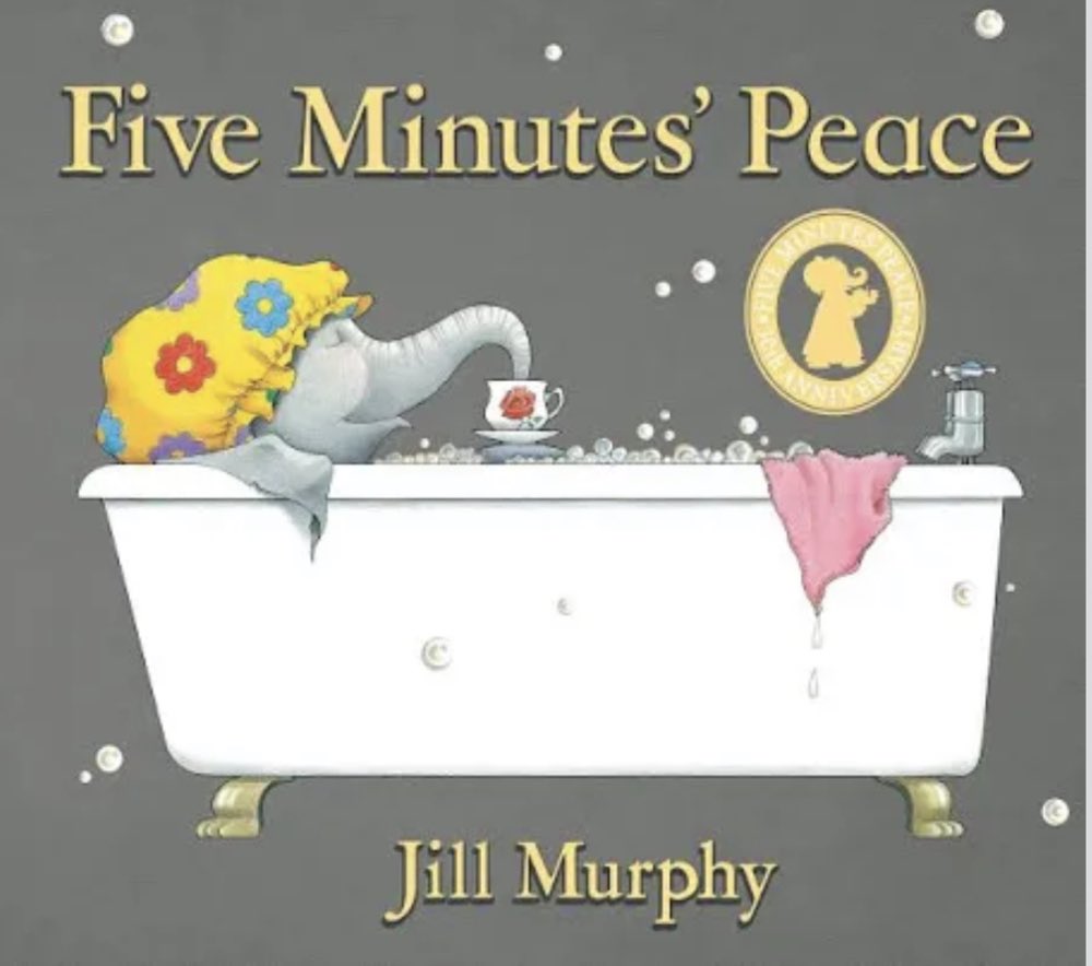 This book by Jill Murphy was a fave of my brothers & I when little. My parents would read it with us at bed time. It tells a story of a busy mummy elephant searching for 5 mins peace after a frantic day. On #SelfCareWeek & every week don’t forget to take time for your #wellbeing