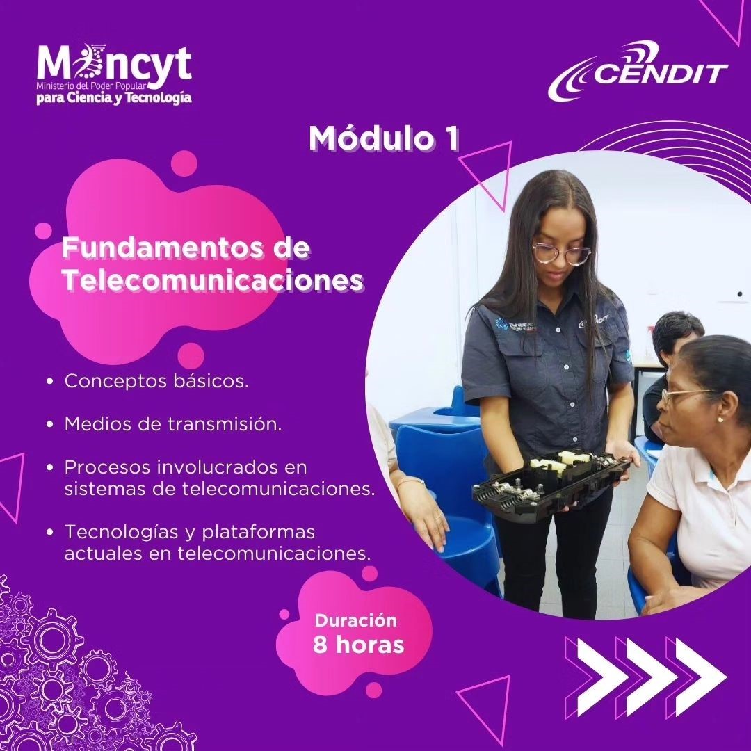 MaurismarL's tweet photo. Realizándose en 4 módulos  de manera presencial.
📍Fundación #Cendit dictará curso gratuito de Electrónica y Fibra Óptica en Telecomunicaciones.

@vs_cites , @Gabrielasjr

#YoSoyEsequibo 🙋🏻‍♀️

@Mincyt_VE 
@NicolasMaduro 
@MaestraTuitera 
@MaurismarL 

#14Nov https://t.co/D7C2qNBZWJ