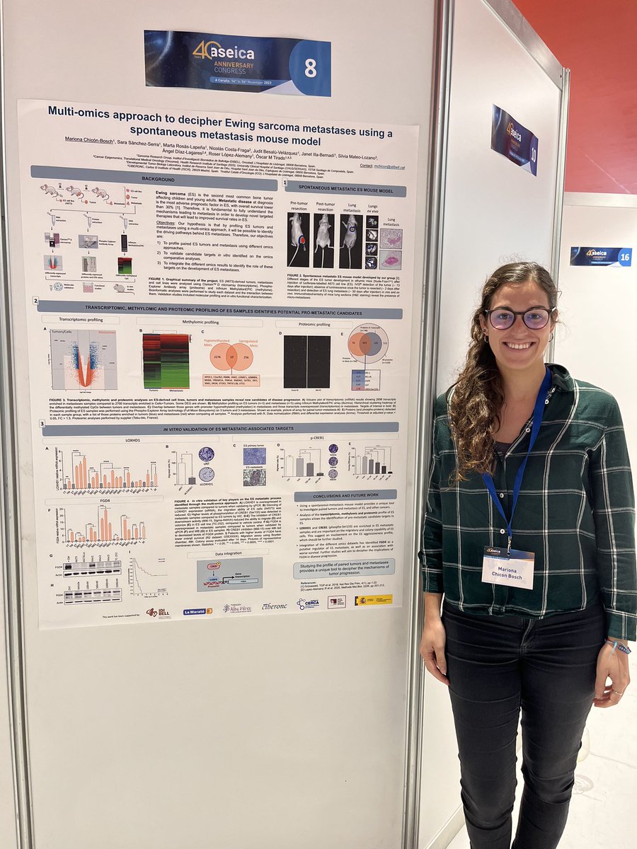 If you want to learn more about our ongoing multi-omics approach to understand #EwingSarcoma metastases, come at Poster 8 at the #ASEICAcongress today at 2pm.

@SRGIDIBELL @idibell_cat @ASEICAnews