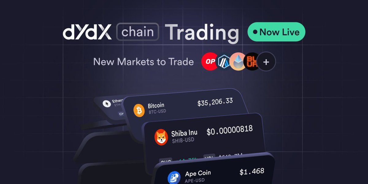 dYdXIndia's tweet image. The Beta Stage is now live at dydx.trade 🥳

📈 Perpetual Trading across 33+ Markets
💰 Trading Fees benefiting Validators &amp;amp; Stakers