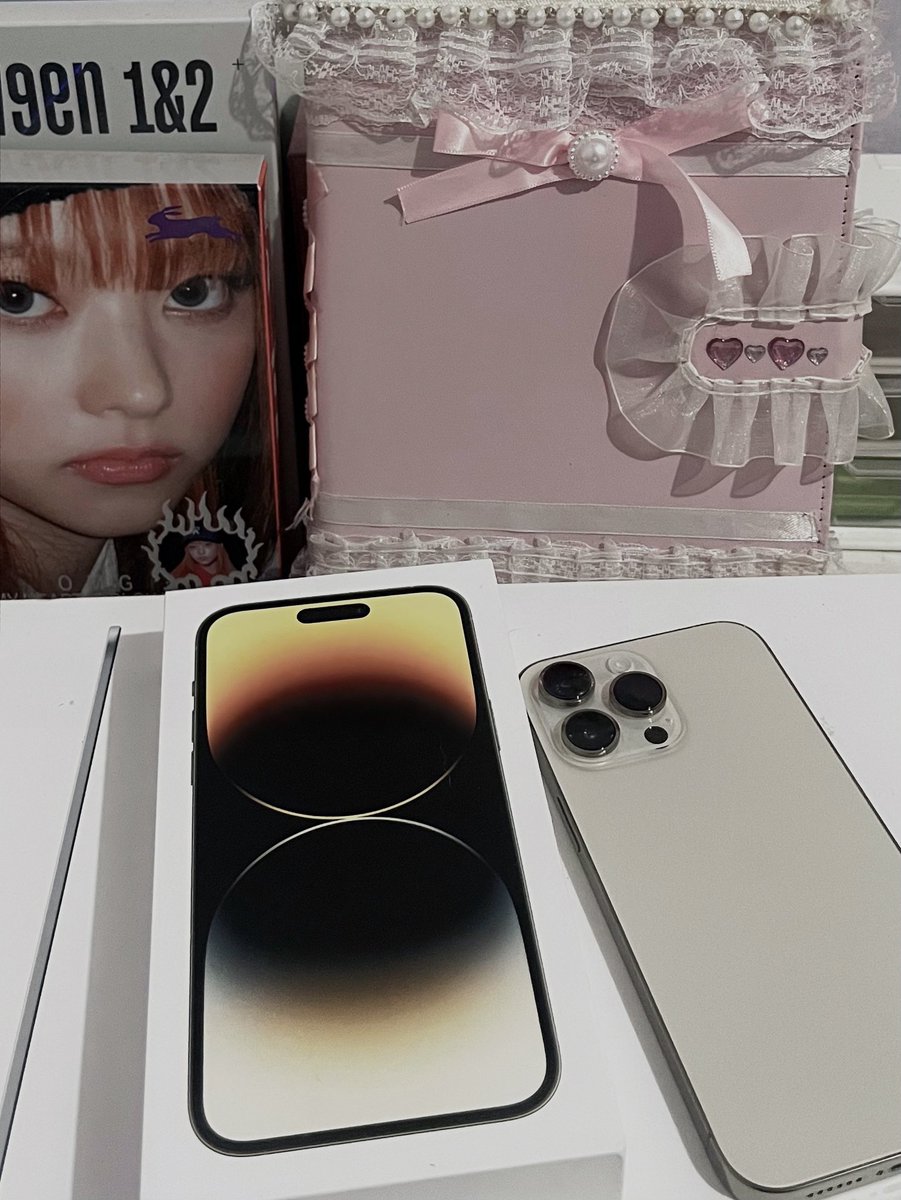 lesyella's tweet photo. 🎀 wts lfb iphone ph  ‧₊˚.

𓄲 iphone 14 pro max gold 256gb .ᐟ

   ౨ৎ 57000
   ౨ৎ openline 
   ౨ৎ 5 months old 
   ౨ৎ no issues , w box same imei
   ౨ৎ 99% battery health 
   ౨ৎ complete inclusion 
   ౨ৎ reset all u want !  

⌗ apple iphone 14 pro max phone https://t.co/Y3pO9B9Ich