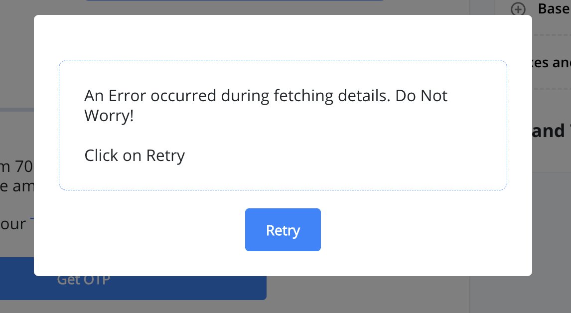 chiragshenoy's tweet image. The most common screen on HDFC SMART BUY.
After spending 1 hour - retrying 5 passenger details 5 times, it&apos;s time to move away from this hopeless portal.

#ccgeeks #hdfc #smartbuy @hdfcsmartbuy #hdfcsmartbuy