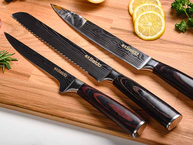 Fat Kid Deals on X: Seido Japanese Master Chef Knife Set on sale