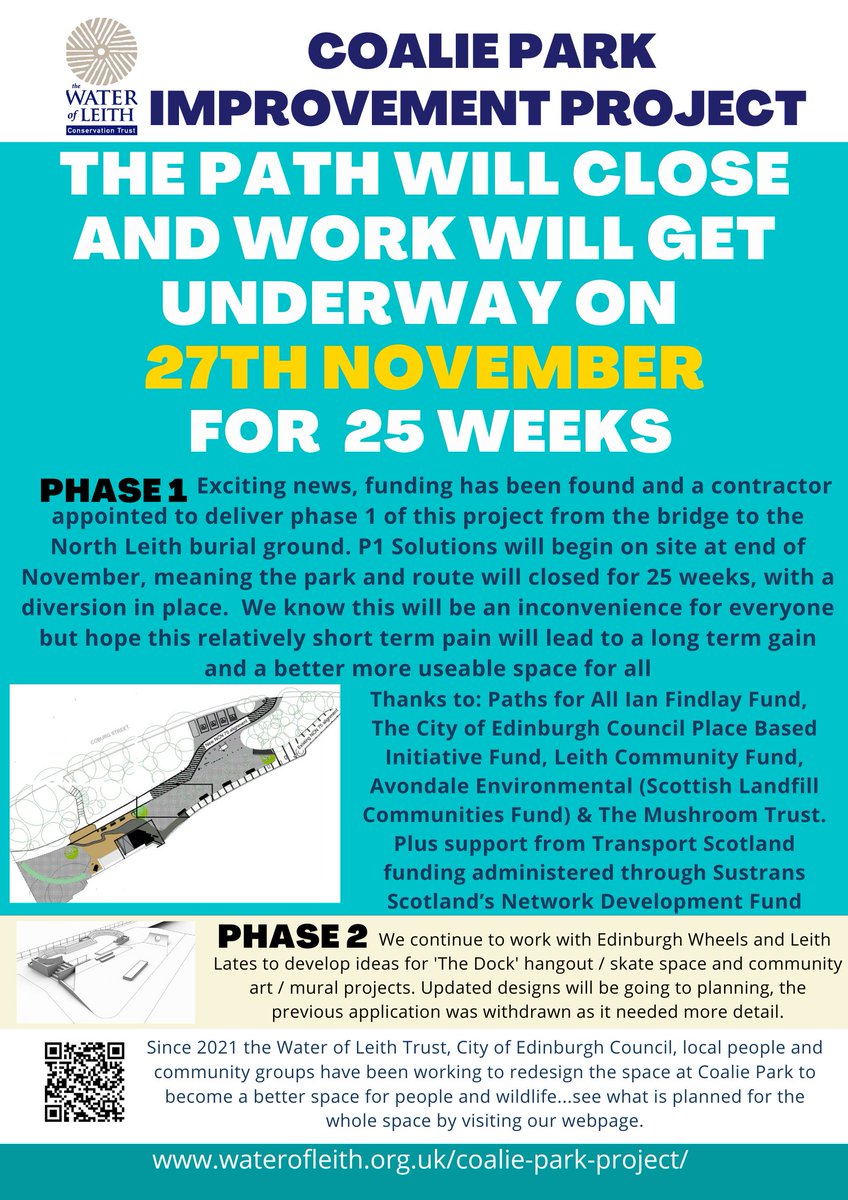 WOLCT's tweet photo. Delighted announce that funding is in place and a contractor appointed to deliver phase 1 of our Coalie Park Improvement Plan.  P1 Solutions will begin on site on 27th November for up to 25 weeks. This will mean closure of the site see the plans https://t.co/2HEDLTM2gV https://t.co/HfZ2VX7hq0