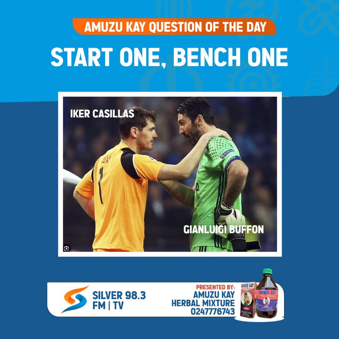FancyDiMaria_'s tweet image. Start One, Bench One

Iker Casillas &amp;amp; Gianluigi Buffon

Answer with #SportsCenter