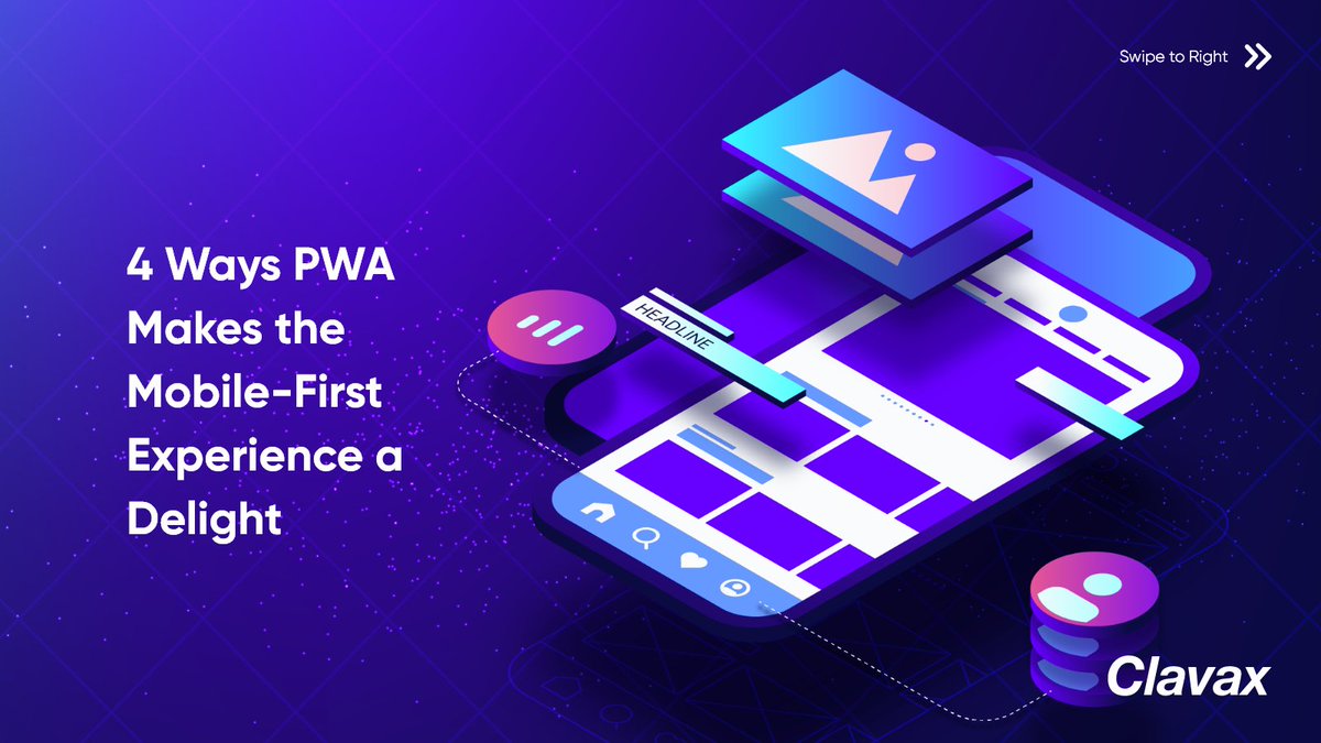 Clavax's tweet image. Faster, Smarter, Accessible! PWAs can take the mobile-first experience a notch higher!
Here are 4 ways it can make the mobile experience a delight.

Visit: clavax.com/pwa-progressiv…

#internet #STORE #startups #ROI #ConversionBoost #appstore