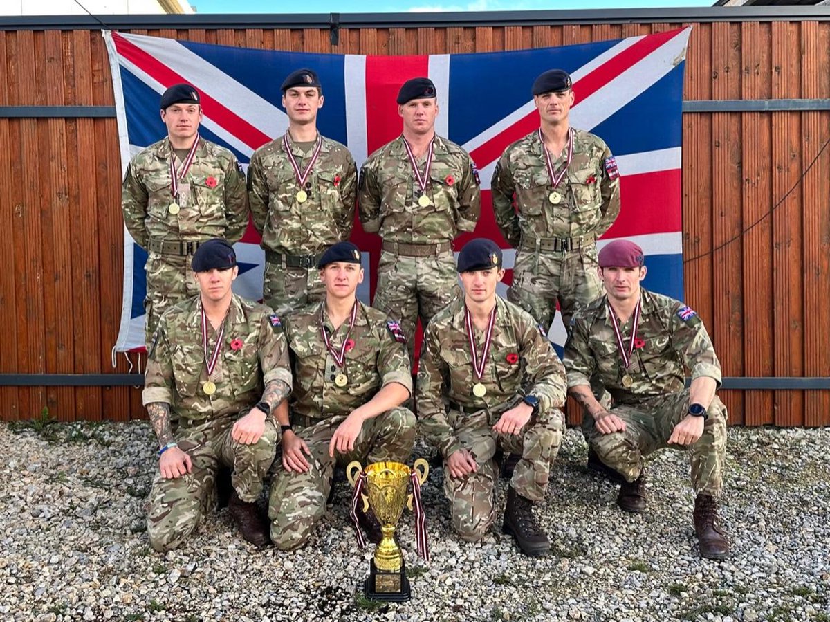 #TrustedGuardians from C squadron,The Household Cavalry Regiment are deployed in Kosovo as part of the NATO force on OP ELGIN.
They have been taking advantage of the multi-national environment to compete in a Best Squad Competition hosted by the @latvijas_armija ; consisting of a