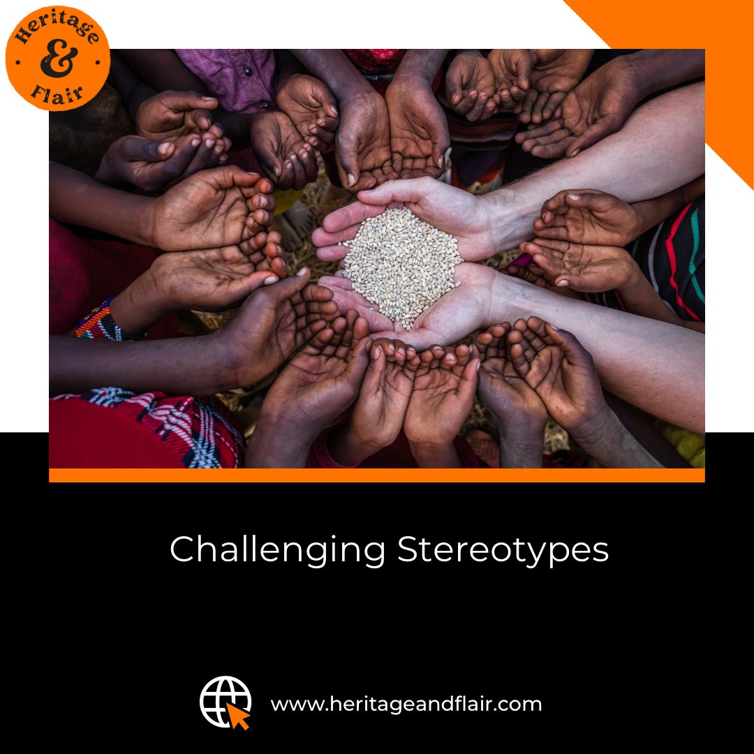 Break the mold, embrace the bold! 

At Heritage & Flair, we're smashing stereotypes about Africa and Africans. 

Join the movement – share your unique take, challenge perceptions, and let's redefine the narrative together. 

#ChallengeStereotypes #HeritageAndFlair #DiverseAfrica