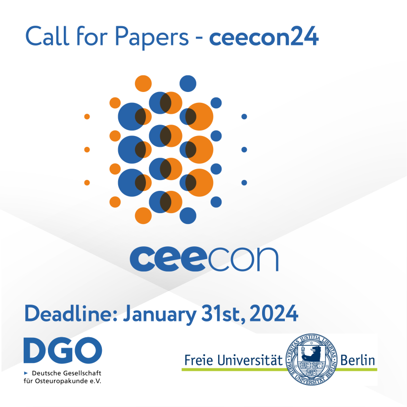 #ceeusoon #ceecon24

In 2024 we will host the 2nd "DGO Congress of Central and East European Studies" together with <a href="/FU_Berlin/">Freie Universität</a> / <a href="/oei_news/">Osteuropa-Institut</a> (October, 7-8 '24).

You can now apply for papers, panels and/or the presentation of your PhD project: ceecon.de/en/call-for-pa…
