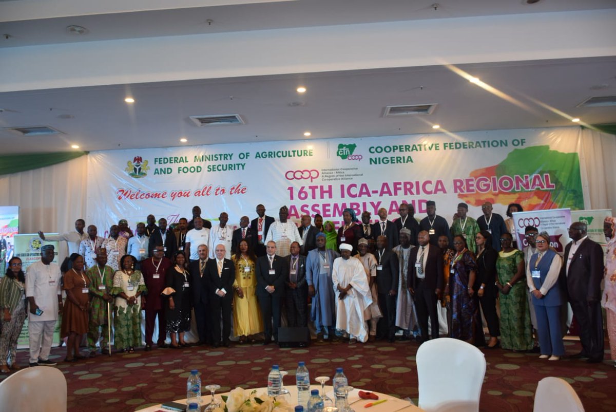 ICA_AFRICA1's tweet photo. 🙌🥳The 16th Africa Regional Assembly kicks off today in Abuja Nigeria 

Theme: 'Cooperatives for a Sustainable Africa'

#16AfricaAssembly #Coops4SustainableAfrica https://t.co/snUVG5U0FG