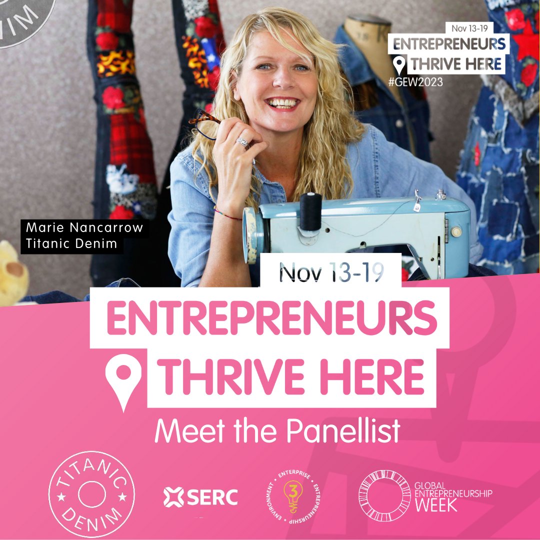 Meet our fifth panellist for our GEW Panel tomorrow the 15th November at 12pm- Marie Nancarrow  
💻To attend our live streamed event either online or in person, complete the sign up form today: forms.office.com/e/NfWWQNTX8a #GEW2023 #EntrpreneursThriveHere #BetterOffAtSERC