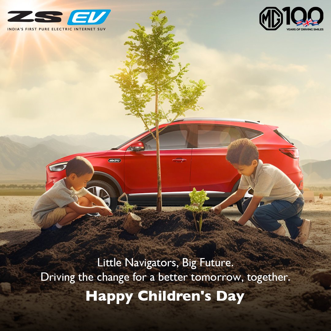MGMotorIn's tweet photo. Nurturing the will to #ChangeWhatYouCan is the pivot of progress for our future generations. Never stop dreaming of what your world could be, from what it is now. 
Happy Children's Day! 

#MorrisGaragesIndia #NothingLikeMG #ChildrensDay #MGMotorIndia https://t.co/9hXT1oJJNt