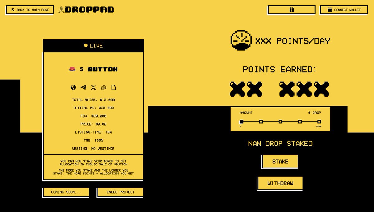 Degen_Uni's tweet image. Introducing dropcoin.club/droppad - key to satisfying everyone:

🟡 Farmers&apos;ll be able to farm projects&apos; tokens through farming section.

🟡 Holders can stake their $DROP to receive public sale allocations.

We wanna see ur reaction to understand if we should keep building 👇