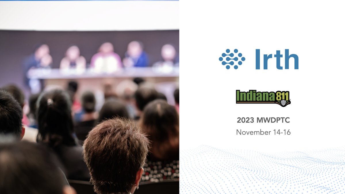 irthdotcom's tweet image. Are you at the Midwest Damage Prevention Training Conference this week? We look forward to discussing the latest industry trends with other damage prevention stakeholders. hubs.la/Q028pkdT0
#damageprevention #MWDPTC