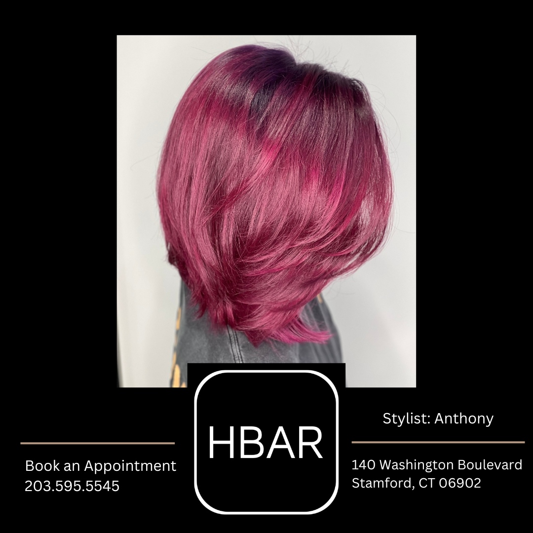 The raspberry fantasy by stylist Anthony.

#hbar #hbarsalon #harborpoint #stamfordct #hbarstamford #fashion #hair #fantasyhair #haircolor #shinyhair