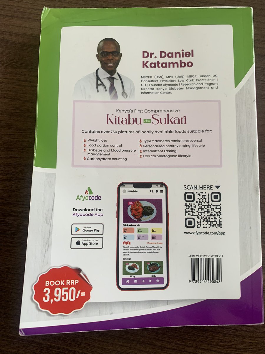 This #WorldDiabetesDay I wish to visibilize this book “Kitabu Cha Sukari”  by Dr Daniel Katambo (<a href="/DK_Katambo/">DK Katambo</a>), a consultant physician with expertise in lifestyle &amp; nutrition focused prevention of NCDs. I came across this book recently (via someone). I like it - Mainly for general