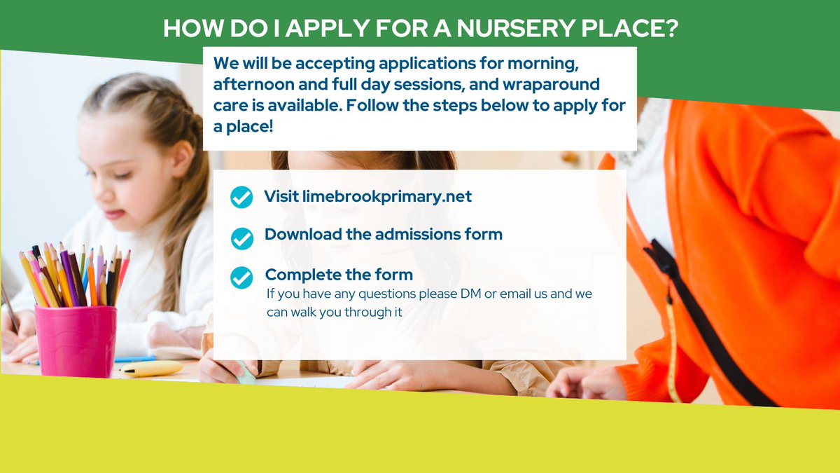 Looking to send your child to Limebrook Primary School or Nursery? Read the simple steps to apply or visit limebrookprimary.net/admissions-2. If you'd like to talk through the application form please get in touch. #Admissions2024 #MaldonEssex #YourChildOurPriority #LionPathways #EYFS