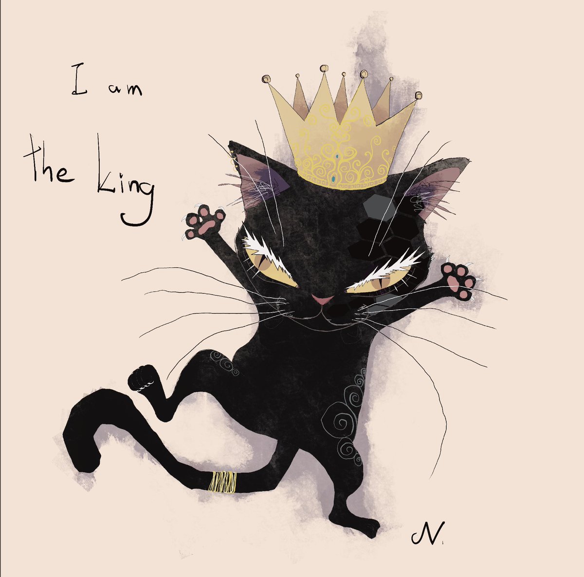 crown cat no humans animal focus black cat whiskers animal  illustration images