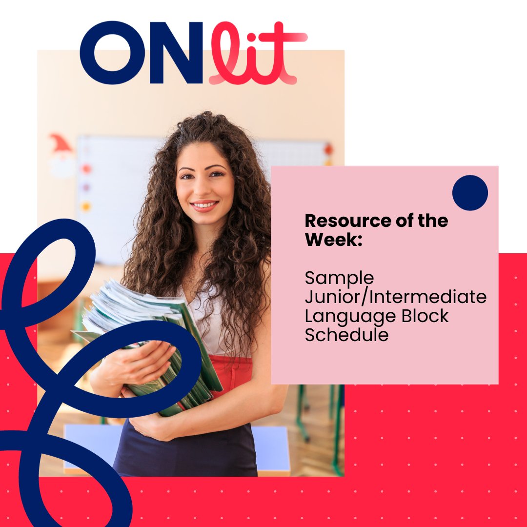 We have received many questions about how to plan structured literacy and design in the classroom since the launch of #ONlit. Our team of expert teachers has prepared this sample junior intermediate language block schedule. Find out more: onlit.org/sample-junior-…