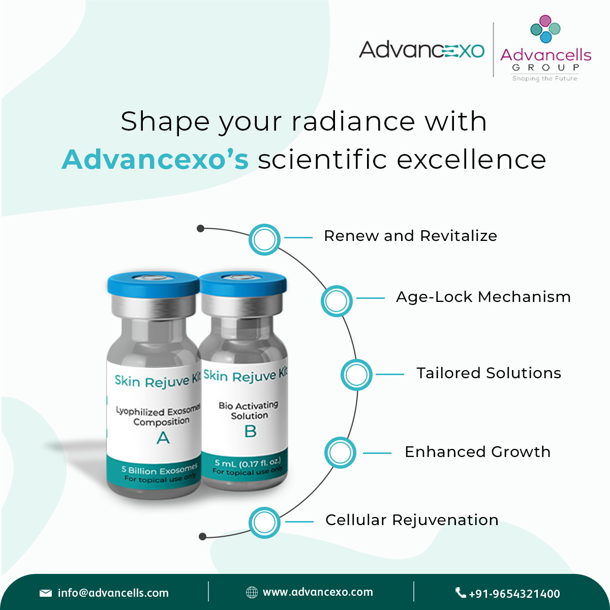 Imagine struggling with dull skin and lackluster hair, desperately seeking a solution to rejuvenate your appearance.
Your search ends here at #Advancexo, a revolutionary beauty formula meticulously designed to renew and revitalize. 

#dermatology #exosomes #exosometherapy