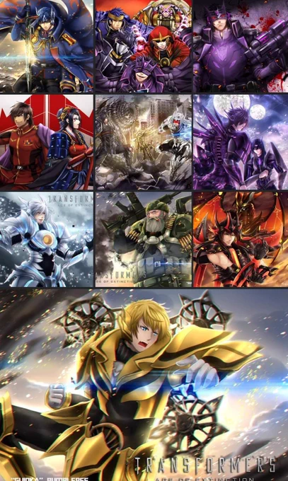 These are my old fan art of #Transformers personification since 2014 , many more ~ 😊 