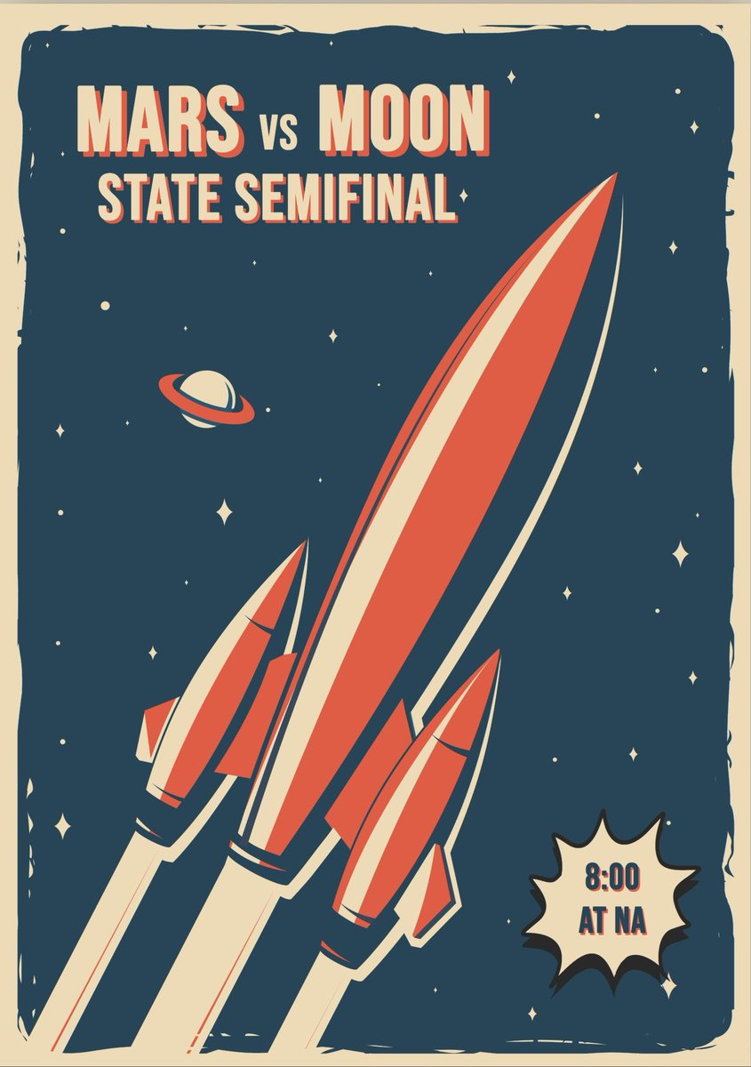 ITS GAMEDAY!! State Semi-finals tonight against Moon. 8pm @ NA. SHOW UP!!!