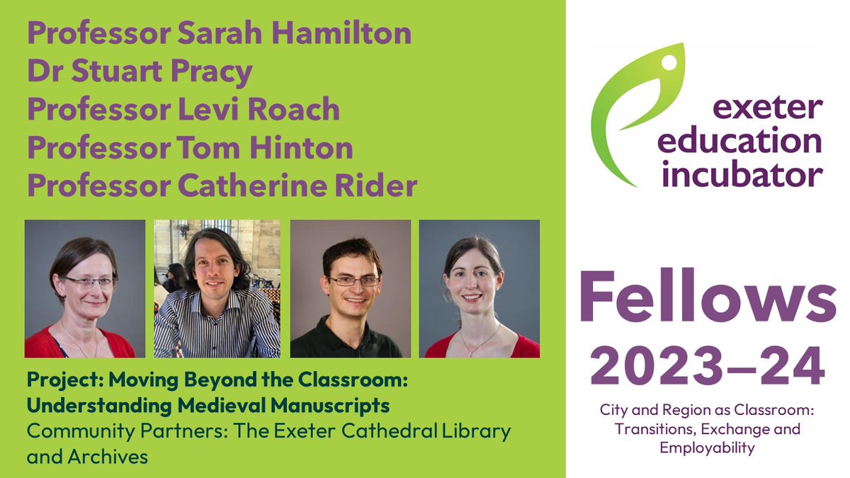 UoE Education Incubator (@uoeeduinc) on Twitter photo Congratulations to Professor Sarah Hamilton, @StuartPracy, @DrLRoach, Professor Tom Hinton and @DrC_Rider! 👏👏👏<a href="/UniOfExeterHASS/">Faculty of Humanities, Arts & Social Sciences</a> <a href="/exeterclio/">Exeter History</a> <a href="/ExeterClassics/">Exeter Classics</a> Congratulations to Professor Sarah Hamilton, @StuartPracy, @DrLRoach, Professor Tom Hinton and @DrC_Rider! 👏👏👏<a href="/UniOfExeterHASS/">Faculty of Humanities, Arts & Social Sciences</a> <a href="/exeterclio/">Exeter History</a> <a href="/ExeterClassics/">Exeter Classics</a>