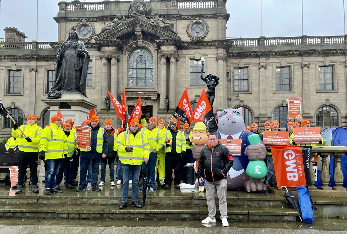 100% majority of GMB members working at South Tyneside Refuse voted to strike in anger after years of inaction from the council to tackle a well known toxic work atmosphere #StrongerTogether @HJN1889