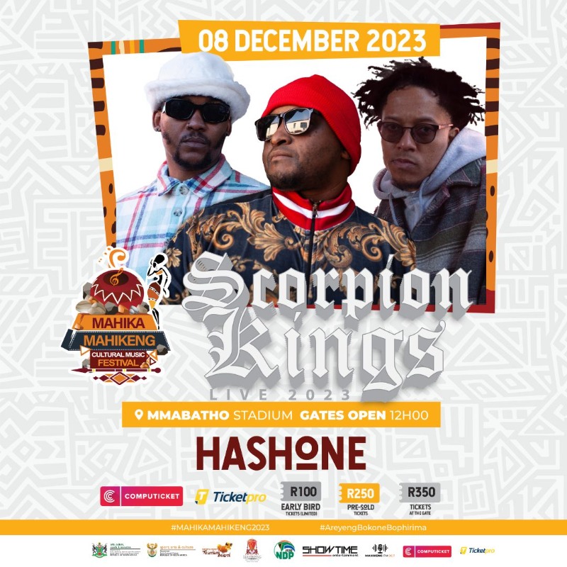 mahika_mahikeng's tweet photo. Bo abuti ba di speks ba di bright future! A o tla be o bonelwa gaufi kampo kgakala? O se nne lefifing tlhe! Which #HashOne track speaks to you? 

Reka tekete ya gago ka pele ka bonako! #MahikaMahikeng2023