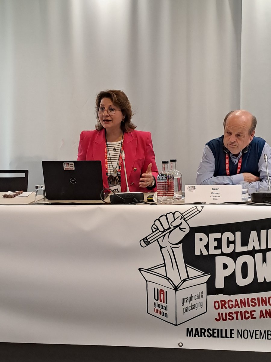 'UNI Americas G&P is campaigning to build workers' power in key multinationals Kimberly Clarke, Smurfit Kappa, Westrock, AMCOR, and Tetra Pak with a strategic focus on sectoral solutions across the region' Briceida Gonzalez #ReclaimingPower