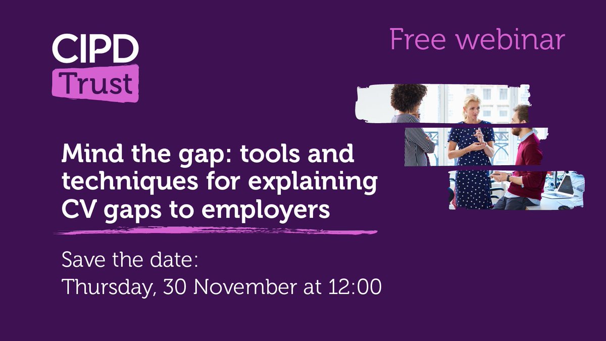 💼 Calling all #jobseekers! We're running a free webinar on how to explain gaps in your CV to prospective employers with positivity and confidence. 🗓️Join us on 30 November at 12:00 to hear how you can turn your CV gaps into an opportunity. Sign-up now: events.teams.microsoft.com/event/248df1ee…