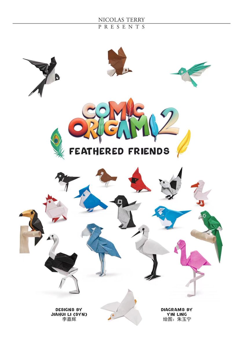 syn55129932's tweet photo. My second book《Comic Origami 2-Feathered Friends》 has been published. This is a book about 22 different cartoonish origami birds. Hope you like it!
https://t.co/nMGR6yxMRN

#Origami https://t.co/CsnfmU4xiW