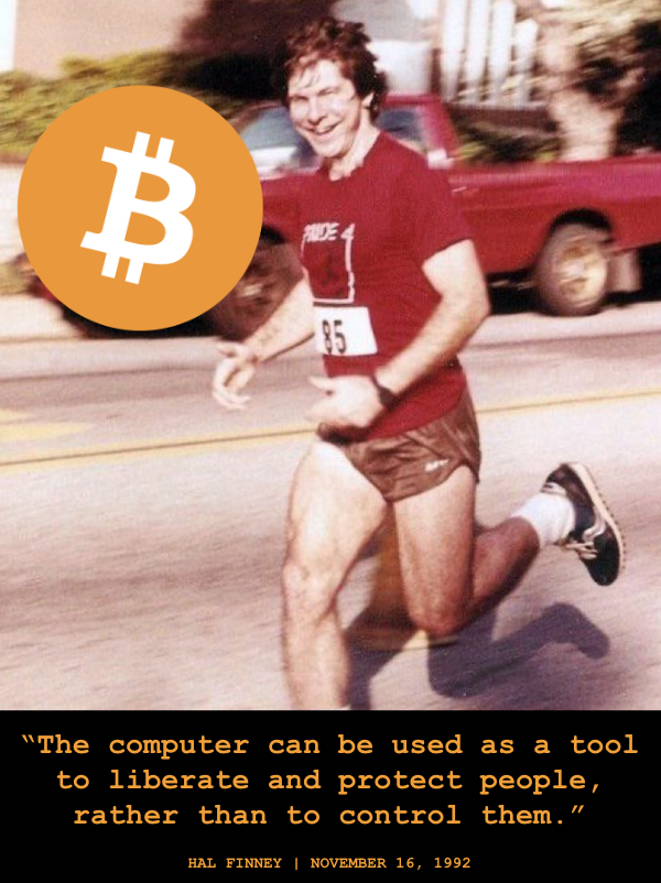 pete_rizzo_'s tweet photo. ✨ 1st #Bitcoin user Hal Finney defending the cypherpunk ethos, exactly 31 years ago

His most iconic quote 🏆 https://t.co/ecSk5cniYQ
